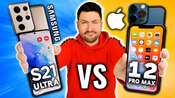 Galaxy S21 Ultra VS iPhone 12 Pro Max : Qui est le Meilleur ?! (Gros Comparatif)