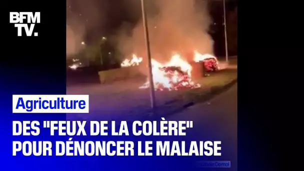 Des agriculteurs ont allumé des 'feux de la colère'