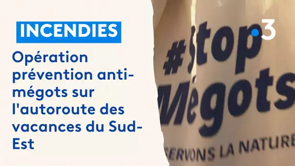 Lutte anti-incendie : opération de prévention anti mégots sur l'aire d’autoroute de Vidauban