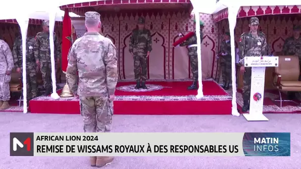 African Lion 2024: remise des wissams royaux à des responsables US