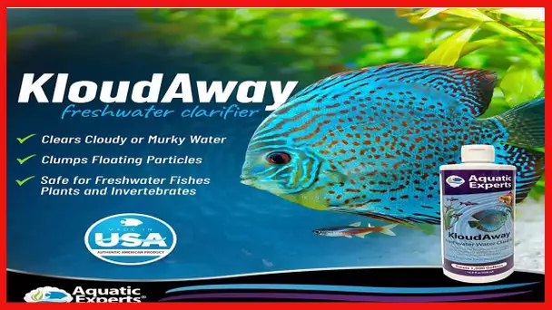 KloudAway Freshwater Aquarium Water Clarifier - Clears Cloudy Water, Water Clarifier for Fish Tank