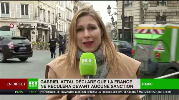Gabriel Attal déclare que la France ne reculera devant aucune sanction