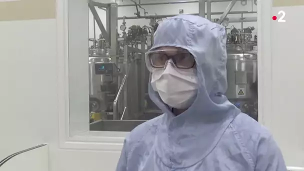 La fabrication de l'adjuvant  pour les vaccins à l'usine GSK de Saint-Amand-les-Eaux.