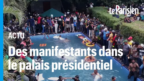 Sri Lanka : le président en fuite, des manifestants envahissent son palais et... sa piscine