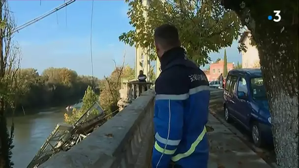 Un pont suspendu s'effondre dans la rivière Tarn au moins un mort et plusieurs disparus