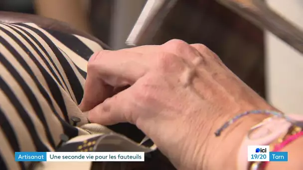 Une seconde vie pour les fauteuils grâce à une tapissière