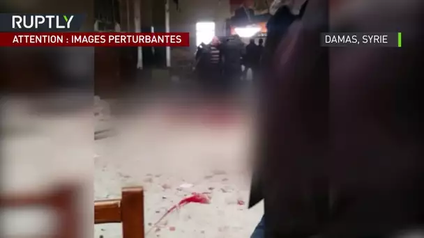 Premières images de l&#039;attentat au palais de justice de Damas