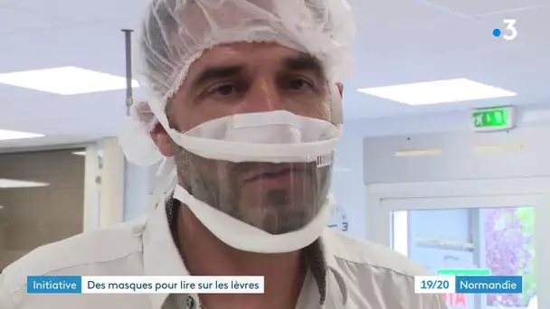 A Evreux, l'association des paralysés de France fabriquent des masques inclusifs pour malentendants