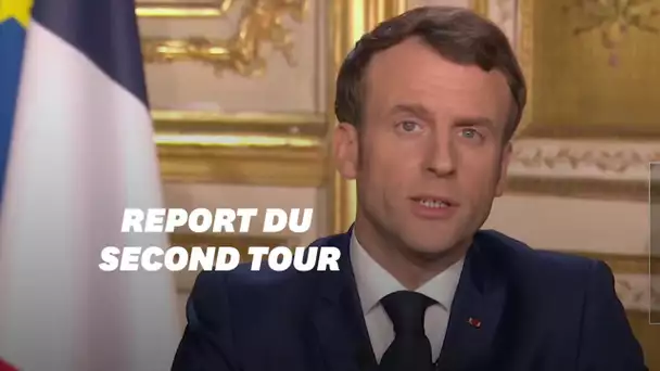Macron discours 16 mars: "Le second tour des municipales est reporté"