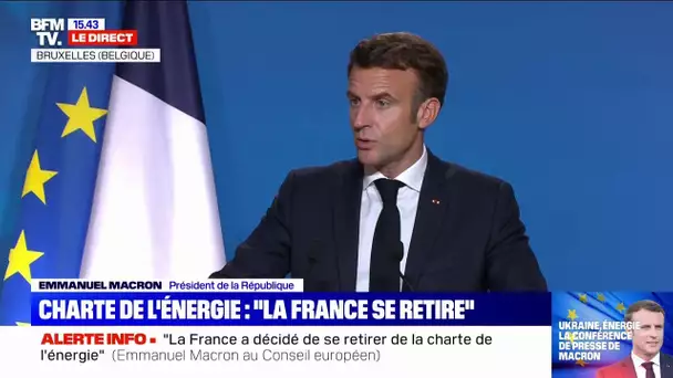 Crise énergétique: Emmanuel Macron s'exprime à l'issue du Conseil européen à Bruxelles