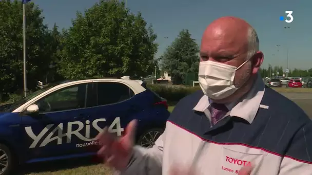 Muriel Pénicaud en visite chez "le bon élève" Toyota Onnaing