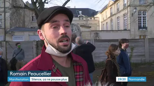 Caen : rassemblement contre l'abattages des arbres de la place de la République