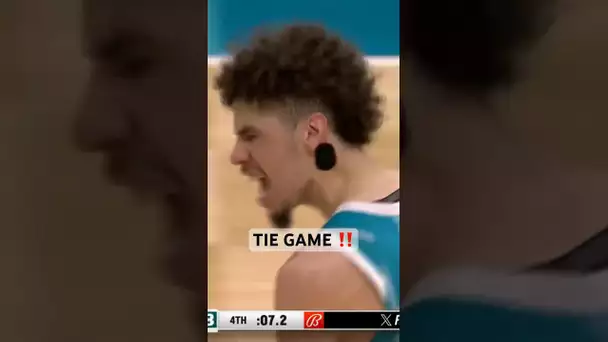 LaMelo Ball ties it with 7 seconds left! 🚨 | #Shorts