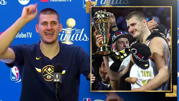 Nikola Jokic Post Game Interview After Winning The #NBAFinals presented by @youtubetv