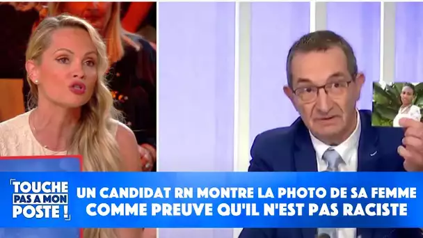 Un candidat RN montre la photo de sa femme noire pour prouver qu'il n'est pas raciste