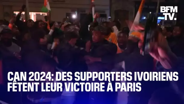 CAN 2024: la liesse de milliers de supporters ivoiriens dans les rues de Paris