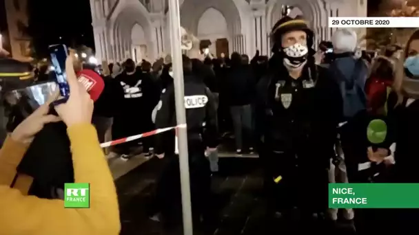Nice : Génération identitaire manifeste devant la Basilique Notre-Dame après l’attentat