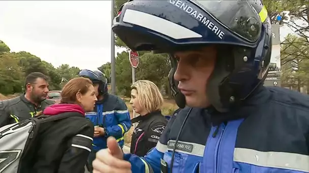 La trajectoire de sécurité enseignée dans le permis moto