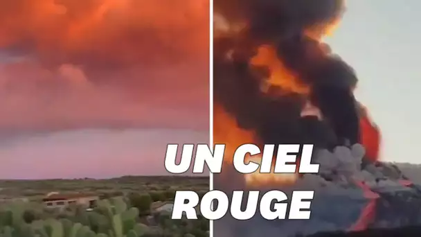 L'Etna est en éruption en Sicile, spectaculaires images de son panache de cendres