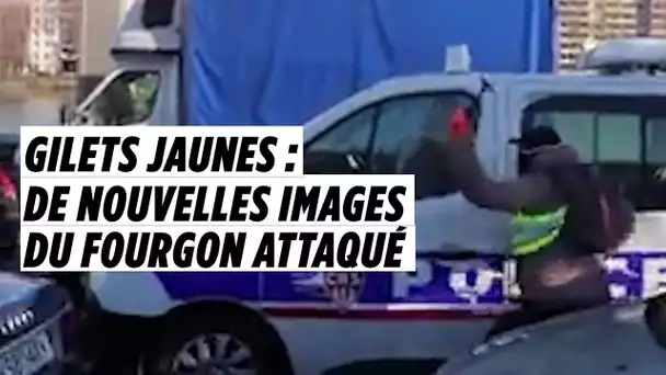 Gilets jaunes : les images du fourgon attaqué à Lyon