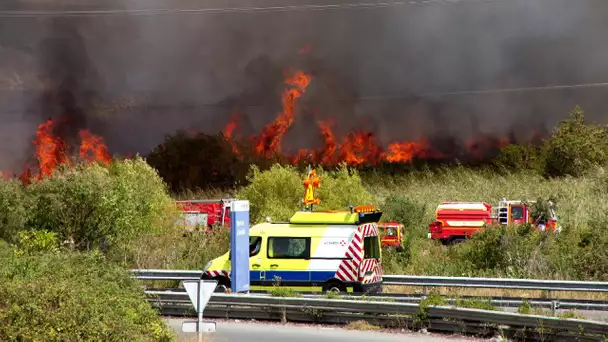 Rochefort : un incendie dans une ancienne décharge menace l'hôpital