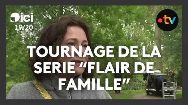 Tournage à Rœux de la série "Flair de famille" avec Samuel Labarthe