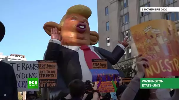 Washington DC : un énorme ballon caricaturant Trump en rongeur déployé par des manifestants