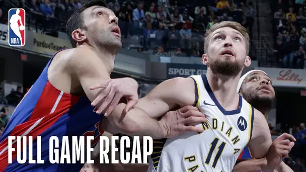 PISTONS vs PACERS | Sabonis' Double-Double Leads Indiana | April 1, 2019