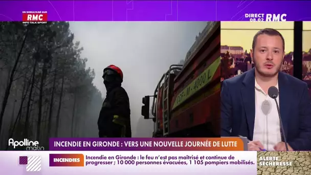 Incendie en Gironde : une nouvelle journée de lutte commence