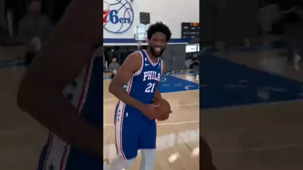Joel Embiid is a Two-Sport Athlete ⚽🏀 #NBAMediaDay | #Shorts