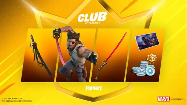 WOLVERINE ZERO ARRIVE SUR FORTNITE ! (LE PACK DU CLUB DE FORTNITE D'AOÛT)