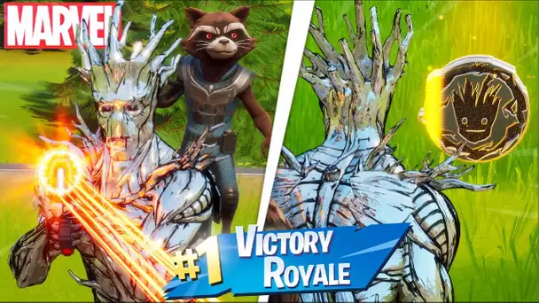 TOP 1 AVEC *GROOT VERSION ARGENTE* ET SON POUVOIR MYTHIQUE ! (FORTNITE NEWS SAISON 4)