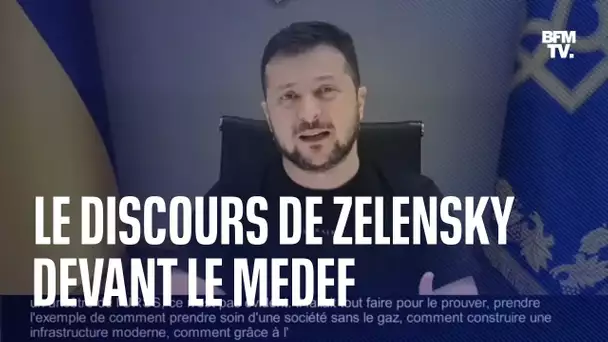 Le discours de Volodymyr Zelensky devant le Medef