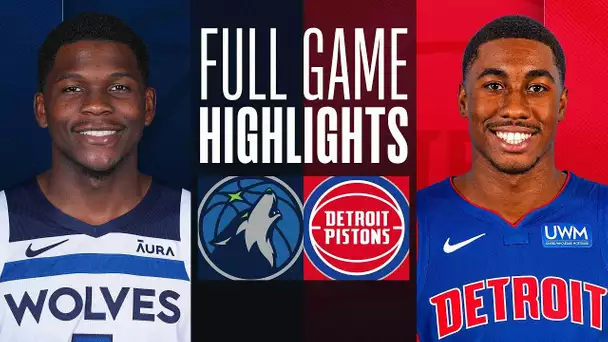 TIMBERWOLVES at PISTONS | FULL GAME HIGHLIGHTS | January 17, 2024