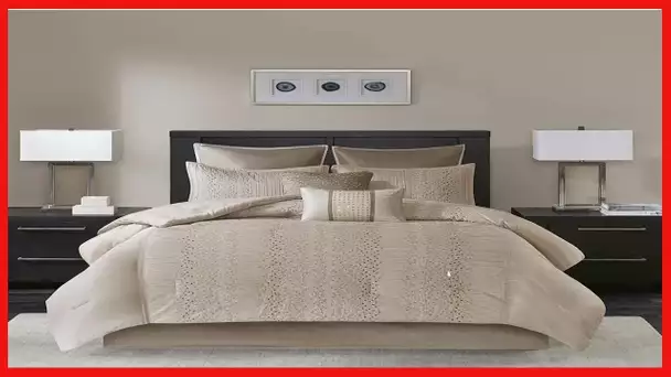 Madison Park Camelia Cozy Comforter Set-Trendy Design All Season Down Alternative Luxury Bedding