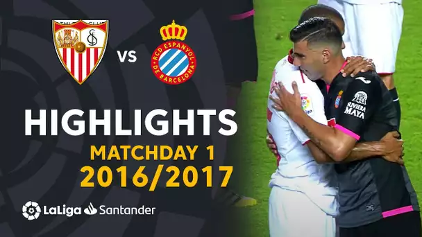 Resumen de Sevilla FC vs RCD Espanyol (6-4) J01 2016/2017