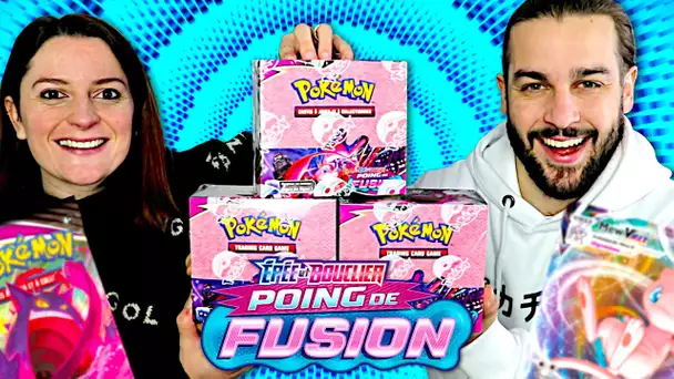 ON OUVRE NOTRE PREMIERE DISPLAY POKEMON POING DE FUSION EB08 ! A LA RECHERCHE DE MENTALI VMAX !