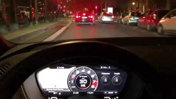 Balade de nuit spéciale avec l'Audi TTRS