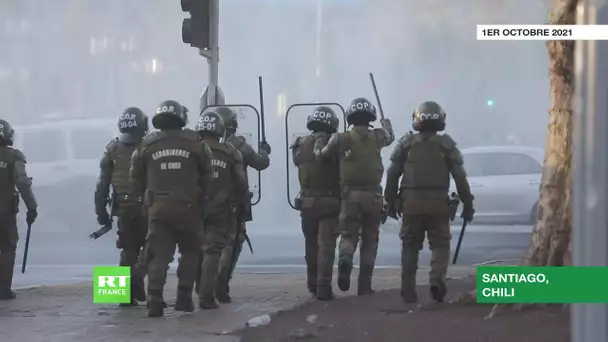 Chili : du gaz lacrymogène et des canons à eau déployés contre les manifestants