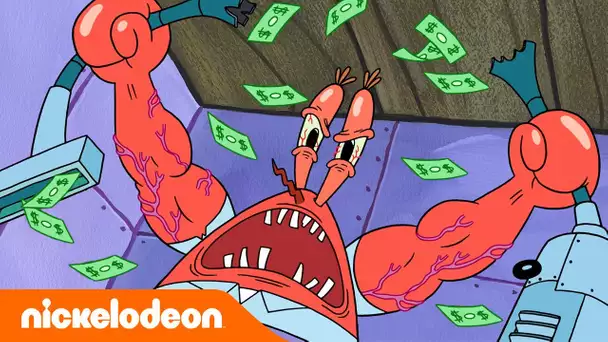 Bob l'éponge | M. Krabs est coincé à la banque ?! | Nickelodeon France