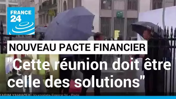 Nouveau pacte financier : "cette réunion doit être celle des solutions" selon Emmanuel Macron