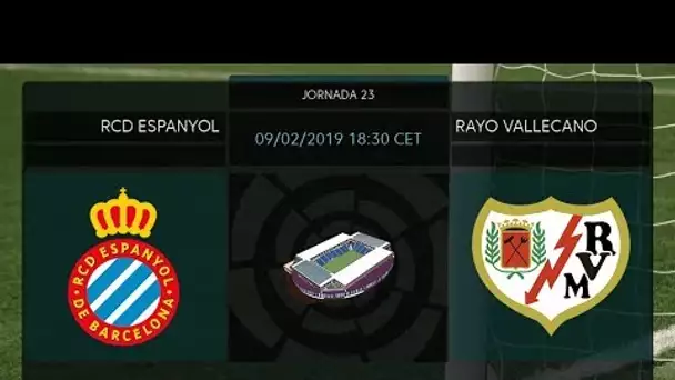 Calentamiento RCD Espanyol vs Rayo Vallecano