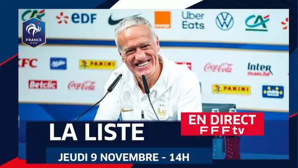 L'annonce de liste pour les matches de novembre 2023 en direct (14h00) I Équipe de France 2023
