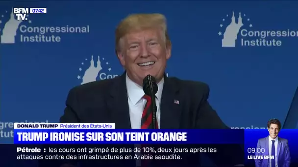 Trump ironise sur son teint orange - 16/09