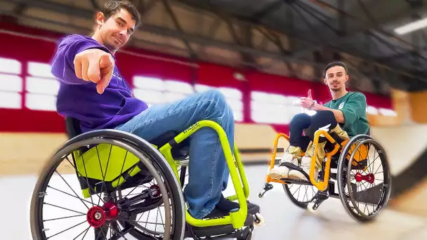 JE TESTE LE SKATEPARK EN FAUTEUIL ROULANT !