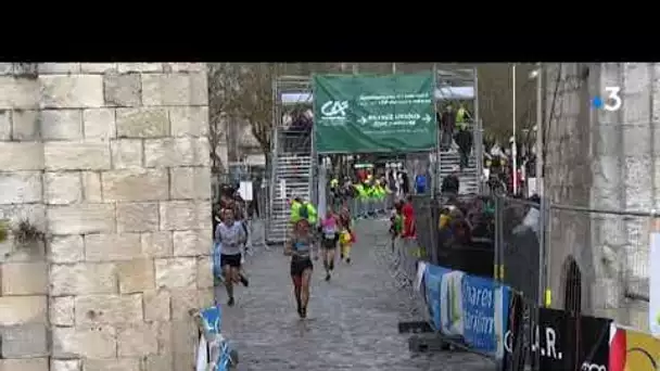 28e Marathon de La Rochelle : arrivée de Corinne Herbreteau