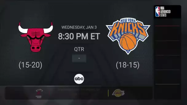 Chicago Bulls @ New York Knicks | NBA Regular Season on ABC Live Scoreboard
