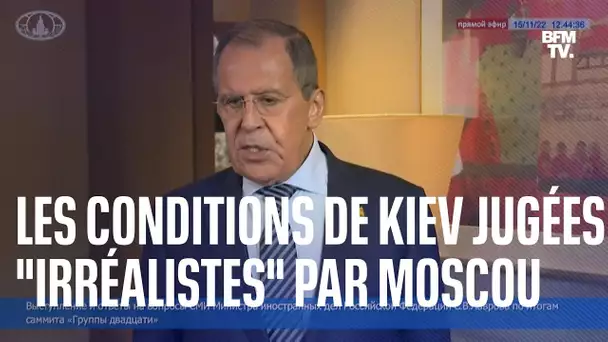 LEs conditions de Kiev pour négocier jugées "