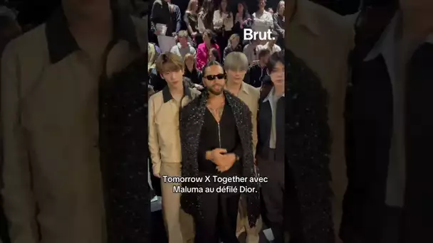 Tomorrow X Together avec Maluma au défilé Dior. #parisfashionweek
