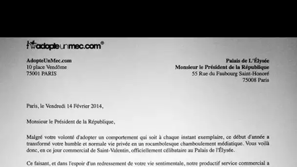 Pour la Saint-Valentin, le site Adopte Un Mec offre un abonnement VIP à François Hollande